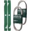 imageUDC Parts Mower KitBelt 140294  Belt 144959  2 Pack Blades 138971  Fits Poulan Pro BB185H42YT BB24H42YT CO18H42STA DPR20H42STA HD21H42 PB19H42LT PB19H42LTS PBA195H42LT PBA195H42LTX PC17H42STA