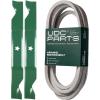 imageUDC Parts Mower KitBelt 539117245  2 Pack Blades 405380  Fits Husqvarna LSZ4622 LSZ5422 LSZ5424 LT1597 RZ4219 RZ4621 RZ4621BF RZ4622 RZ4622TBF RZ4623 RZ46i Z146 Z246 Z246i