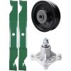 imageUDC Parts Mower KitPulley 532196104  Spindle 532174356  2 Pack Blades 405380  Fits Husqvarna LSZ4622 LSZ5422 LSZ5424 LT1597 RZ4621 RZ4621BF RZ4622 RZ4622TBF RZ4623 RZ46i Z146 Z246 Z246i