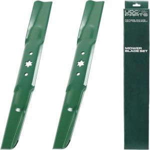 imageUDC Parts 94204308 Lawn Mower Blades 6 Point Star for Cub Cadet 42 inch 94204308A 94204308X Craftsman T110 94204312 XT1 LT42 LTX1040 MTD Troy Bilt Pony BroncoHigh Lift Mulching  2 Pack94204308A