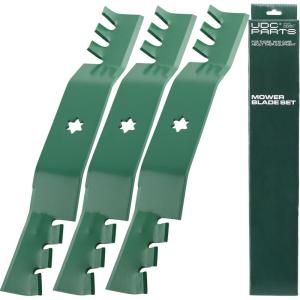 imageUDC Parts 94204308 Lawn Mower Blades 6 Point Star for Cub Cadet 42 inch 94204308A 94204308X Craftsman T110 94204312 XT1 LT42 LTX1040 MTD Troy Bilt Pony BroncoHigh Lift Mulching  2 Pack74204053