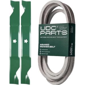 imageUDC Parts Mower KitBelt 539117245  2 Pack Blades 405380  Fits Husqvarna LSZ4622 LSZ5422 LSZ5424 LT1597 RZ4219 RZ4621 RZ4621BF RZ4622 RZ4622TBF RZ4623 RZ46i Z146 Z246 Z246i