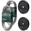 imageUDC Parts Mower KitBelt 539114557  Belt 539117245  Pulley 129861  Pulley 195945  Fits Husqvarna RZ4219
