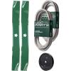 imageUDC Parts Mower KitBelt 539114557  Belt 539117245  Pulley 195945  2 Pack Blades 134149  Fits Husqvarna RZ4219