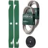 imageUDC Parts Mower KitBelt 539114557  Belt 539117245  Pulley 195945  2 Pack Blades 138971  Fits Husqvarna RZ4219