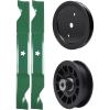 imageUDC Parts Mower KitPulley 195945  Pulley 532194327  2 Pack Blades 405380  Fits Husqvarna 2146XLS 2246LS 2346XLS TS146TXD TS146XD TS146XK TS146XKD TS246 TS346 YT46LS YTA1946 YTA20V46 YTA22V46