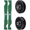 imageUDC Parts Mower KitPulley 532194326  Pulley 532194327  2 Pack Blades 405380  Fits Husqvarna 2146XLS 2246LS 2346XLS LT1597 TS146TXD TS146XD TS146XK TS146XKD TS246 TS346 YT46LS YTA1946 YTA20V46