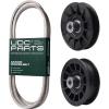 imageUDC Parts Deck Rebuild KitBelt 130969  Pulley 532194326  Pulley 532194327  Fits Husqvarna P185117H 2042LS 2348LS 2246LS 2146XLS YTH2242T YTH2448T Poulan PB20H42LT PB20H42YT PB22H42YT