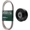 imageUDC Parts Mower KitBelt 130969  Pulley 532196104  Fits Husqvarna 2348LS LGT48DXL Rider 1030 TS343 TS348 YT42DXL YT42DXLS YT42XLS YT48CS YT48DXLS YT48XLS YTH220 Twin YTH2242TDF YTH2242TDRF