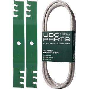 imageUDC Parts Mower KitBelt GX20072  2 Pack Blades GX22151  Fits John Deere