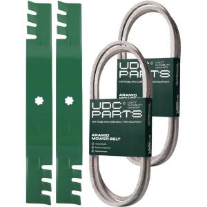 imageUDC Parts Mower KitBelt GX20006  Belt GX20072  2 Pack Blades GX22151  Fits John Deere