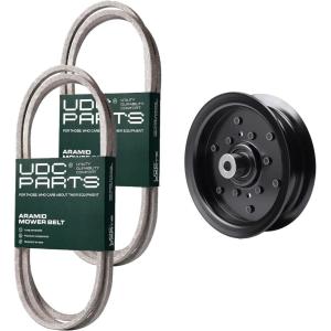 imageUDC Parts Mower KitBelt 140218  Belt 197253  Pulley 532196106  Fits Poulan Pro PB195H42LT PB19H42YT PB20H42YT PB22H42YT PB22TH42YT XT19H42YT XT22H42YT