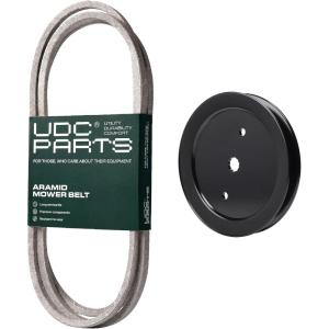 imageUDC Parts Mower KitBelt 197253  Pulley 195945  Fits Poulan Pro PB175A42LT PB175A46 PB185A42 PB185A46LT PB18VA46 PB19542LT PB195A46LT PB195H42LT PB195H42LTX PB19H42YT PB20A42LT PB20A46 PB20A46YT