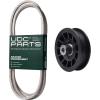 imageUDC Parts Mower KitBelt 405143  Pulley 532194327  Fits Husqvarna 2146XLS 2246LS 2346XLS TS146TXD TS146XD TS146XK TS146XKD TS246 TS346 YT46LS YTA1946 YTA20V46 YTA22V46 YTH1846 YTH18K46 YTH20K46