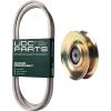 imageUDC Parts Mower KitBelt 532144959  Pulley 127783  Fits Wizard 9209A99 AYP7143B79 AYP7157B79 AYP7167B79 AYP8186A79 AYP8186B79 AYP8208A39 AYP8209A59 AYP8209A79 AYP8228A59 AYP8228A69 AYP8228A79