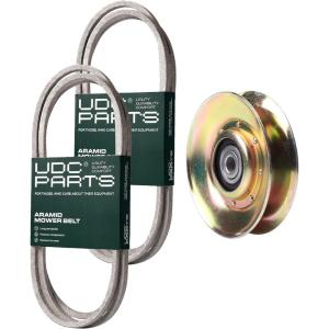 imageUDC Parts Mower KitBelt 140218  Belt 197253  Pulley 127783  Fits Husqvarna LTH152