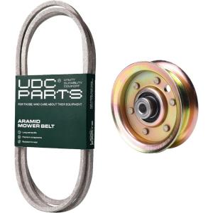 imageUDC Parts Mower KitBelt 144959  Pulley 173437  Fits Husqvarna LT150 LT16542 LT18542 LTH130 LTH1342 LTH1542 LTH18542 LTHK1342 Rider 15 Pro YT150 YT155 YTH130 YTH135 YTH1542 YTH170 YTH2042 XP