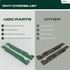 imageUDC Parts UC22009 Mower Blades Replacement for John Deere 48 Inch 325 335 345 M145476 M127500 M127673 X300 X304 X310 X500 X540 X570 X580 X584 GX255 GX325 GX335 Ztrak ZeroTurn Z325E  3 Pack High Lift187256