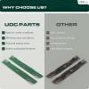 imageUDC Parts UC22009 Mower Blades Replacement for John Deere 48 Inch 325 335 345 M145476 M127500 M127673 X300 X304 X310 X500 X540 X570 X580 X584 GX255 GX325 GX335 Ztrak ZeroTurn Z325E  3 Pack High Lift793794