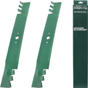 imageUDC Parts UC22009 Mower Blades Replacement for John Deere 48 Inch 325 335 345 M145476 M127500 M127673 X300 X304 X310 X500 X540 X570 X580 X584 GX255 GX325 GX335 Ztrak ZeroTurn Z325E  3 Pack High Lift74204290X