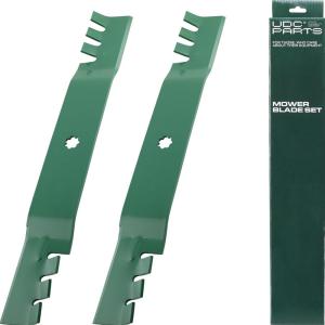 imageUDC Parts UC22009 Mower Blades Replacement for John Deere 48 Inch 325 335 345 M145476 M127500 M127673 X300 X304 X310 X500 X540 X570 X580 X584 GX255 GX325 GX335 Ztrak ZeroTurn Z325E  3 Pack High LiftGX22151