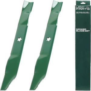 imageUDC Parts UC22009 Mower Blades Replacement for John Deere 48 Inch 325 335 345 M145476 M127500 M127673 X300 X304 X310 X500 X540 X570 X580 X584 GX255 GX325 GX335 Ztrak ZeroTurn Z325E  3 Pack High Lift134149