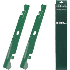 imageUDC Parts UC22009 Mower Blades Replacement for John Deere 48 Inch 325 335 345 M145476 M127500 M127673 X300 X304 X310 X500 X540 X570 X580 X584 GX255 GX325 GX335 Ztrak ZeroTurn Z325E  3 Pack High Lift74205510X