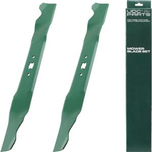 imageUDC Parts UC22009 Mower Blades Replacement for John Deere 48 Inch 325 335 345 M145476 M127500 M127673 X300 X304 X310 X500 X540 X570 X580 X584 GX255 GX325 GX335 Ztrak ZeroTurn Z325E  3 Pack High Lift74204100