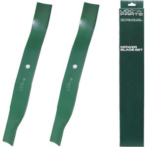 imageUDC Parts UC22009 Mower Blades Replacement for John Deere 48 Inch 325 335 345 M145476 M127500 M127673 X300 X304 X310 X500 X540 X570 X580 X584 GX255 GX325 GX335 Ztrak ZeroTurn Z325E  3 Pack High Lift106874403