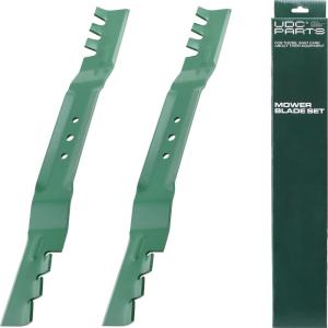 imageUDC Parts UC22009 Mower Blades Replacement for John Deere 48 Inch 325 335 345 M145476 M127500 M127673 X300 X304 X310 X500 X540 X570 X580 X584 GX255 GX325 GX335 Ztrak ZeroTurn Z325E  3 Pack High Lift108976403