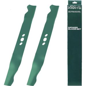 imageUDC Parts UC22009 Mower Blades Replacement for John Deere 48 Inch 325 335 345 M145476 M127500 M127673 X300 X304 X310 X500 X540 X570 X580 X584 GX255 GX325 GX335 Ztrak ZeroTurn Z325E  3 Pack High Lift2105300125A