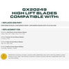 image:imageUDC Parts GX20249 Mower Blades Replacement for John Deere 42 Inch GY20567 GX20433 Scotts Sabo Sabre  2 Pack High Lift