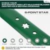 image:imageUDC Parts 94204385 Mower Blade Replacement for Troy Bilt TB30 TB30R 301858  6 pt star 3