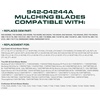 image:imageUDC Parts 94204385 Mower Blade Replacement for Troy Bilt TB30 TB30R 302314  6 pt star3
